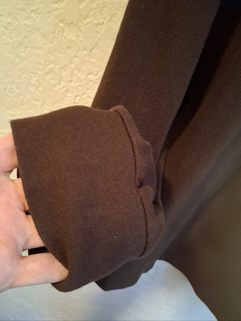 Ralph Lauren Long-Sleeve Polo Shirt in Brown with Cream Pony SZ XL